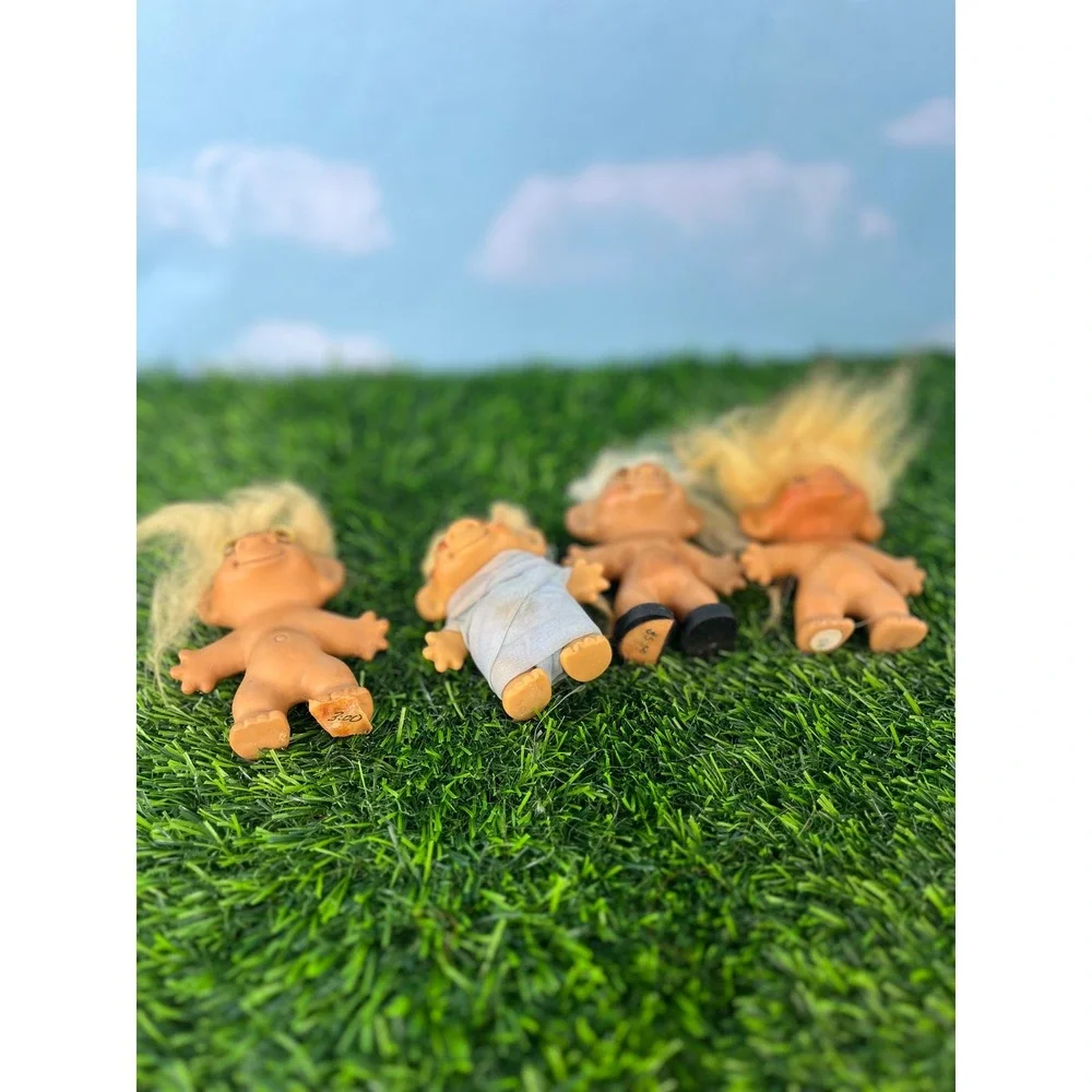 LOT OF 3 VINTAGE THOMAS DAM THINGS TROLL DOLLS 1960s